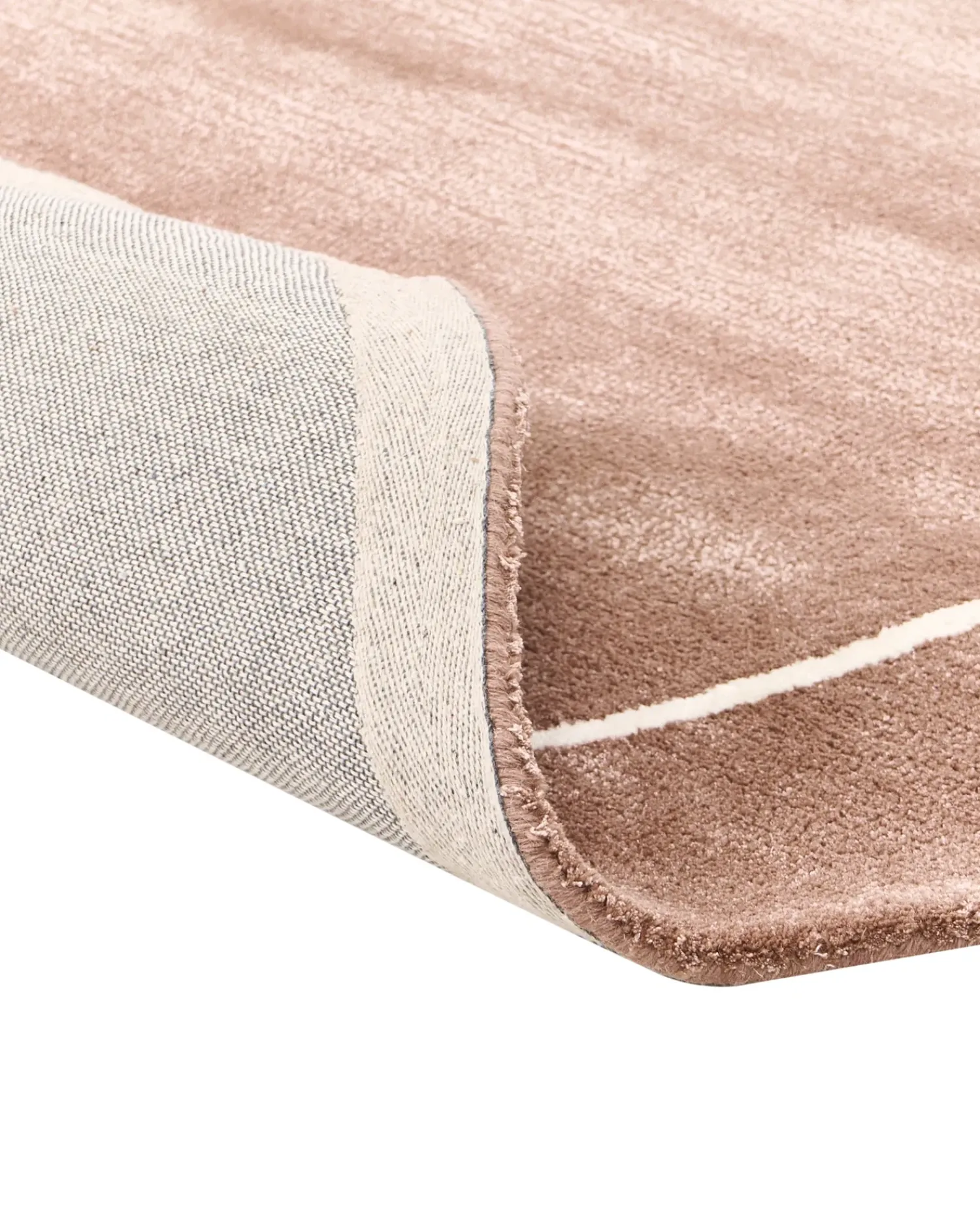 Outlet Beliani Tappeto DERA Marrone 160 x 230 cm Viscosa Bianco Marrone