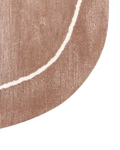 Outlet Beliani Tappeto DERA Marrone 160 x 230 cm Viscosa Bianco Marrone