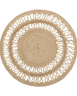 Outlet Beliani Tappeto DIKILI ø 120 cm Iuta Beige
