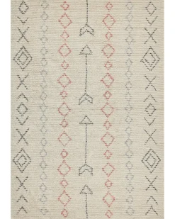 Discount Beliani Tappeto DISPUR Beige Cotone Arancione Beige Nero