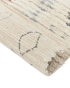 Discount Beliani Tappeto DISPUR Beige Cotone Arancione Beige Nero