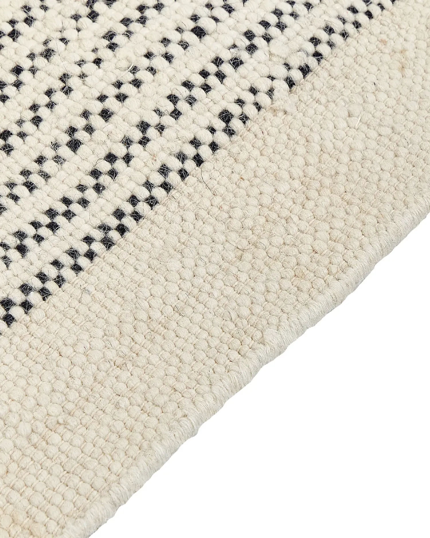 Sale Beliani Tappeto DIVARLI Beige Lana Beige Nero