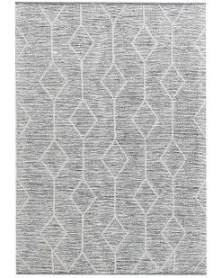 New Beliani Tappeto EDREMIT Grigio Cotone Beige Grigio