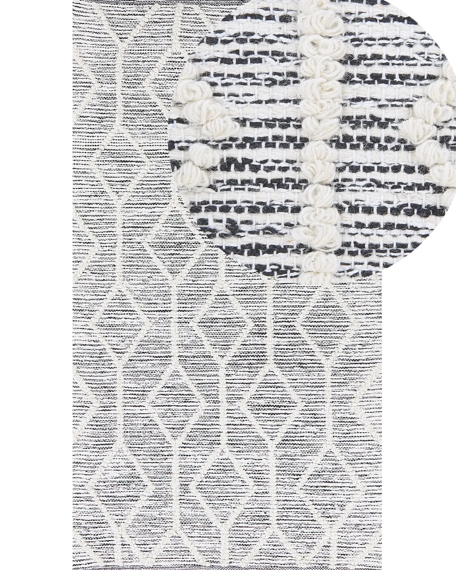 Discount Beliani Tappeto EDREMIT Grigio Lana Beige Grigio
