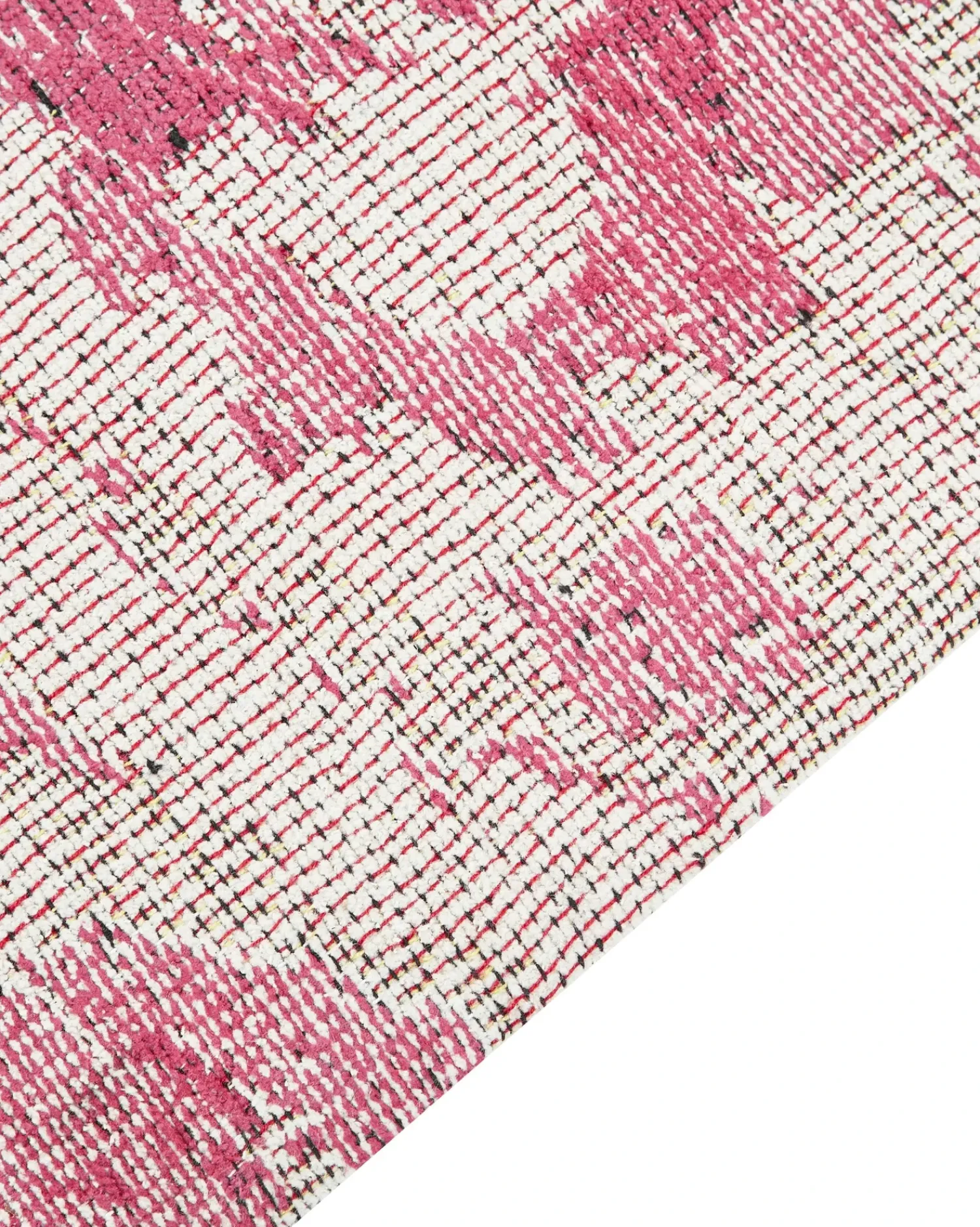 Sale Beliani Tappeto EJAZ Rosa Cotone Beige Rosa Nero
