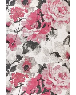 Sale Beliani Tappeto EJAZ Rosa Cotone Beige Rosa Nero