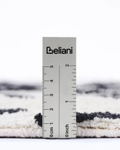 Discount Beliani Tappeto ELDES Beige 160 x 230 cm Cotone Beige Nero