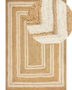Beliani Tappeto ELMALI Iuta Beige