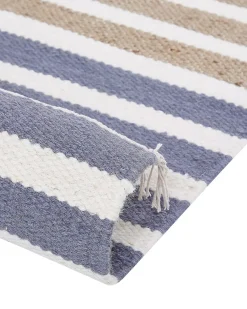 New Beliani Tappeto ENGIZ Multicolore Lana Beige Bianco Blu Rosa Multicolore