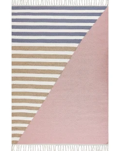 New Beliani Tappeto ENGIZ Multicolore Lana Beige Bianco Blu Rosa Multicolore