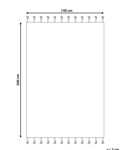 Discount Beliani Tappeto ERAY Beige chiaro Cotone Bianco Nero