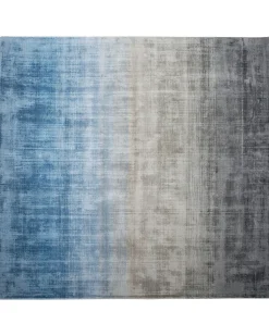 Hot Beliani Tappeto ERCIS Blu Viscosa Beige Blu Grigio Multicolore