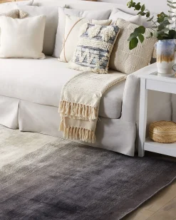 Hot Beliani Tappeto ERCIS Nero 200 x 200 cm Viscosa Grigio Nero