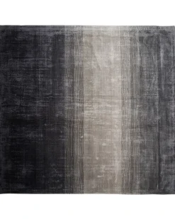 Hot Beliani Tappeto ERCIS Nero 200 x 200 cm Viscosa Grigio Nero