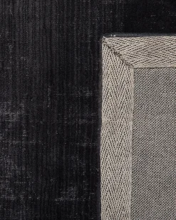 Hot Beliani Tappeto ERCIS Nero 200 x 200 cm Viscosa Grigio Nero