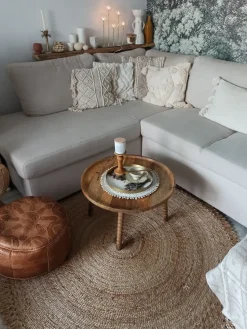 Discount Beliani Tappeto ERENCE ø 140 cm Beige