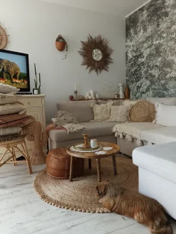 Discount Beliani Tappeto ERENCE ø 140 cm Beige
