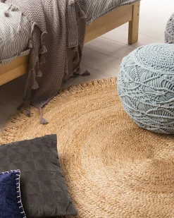 Discount Beliani Tappeto ERENCE ø 140 cm Beige
