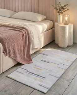 Discount Beliani Tappeto ERGENLI Grigio 80 x 150 cm Giallo Grigio