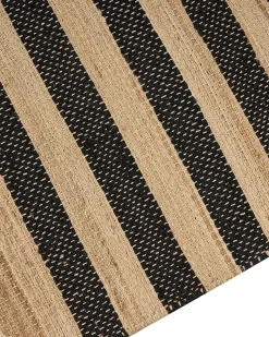 Beliani Tappeto ERICEK Beige 160 x 230 cm Iuta Beige Nero