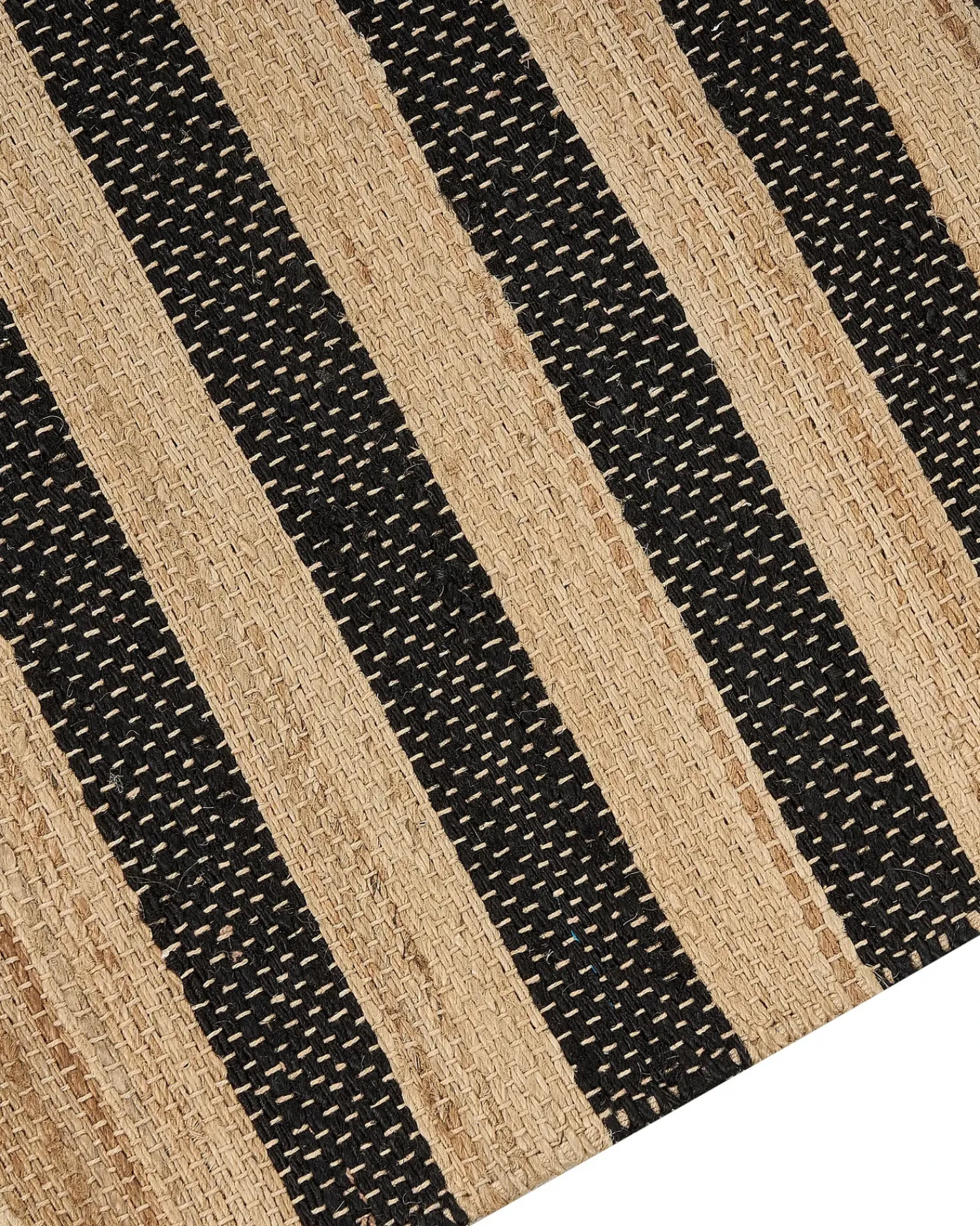 Beliani Tappeto ERICEK Beige 160 x 230 cm Iuta Beige Nero