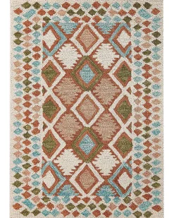 Best Beliani Tappeto ERMENEK Multicolore 160 x 230 cm Lana Beige Blu Marrone Verde Multicolore