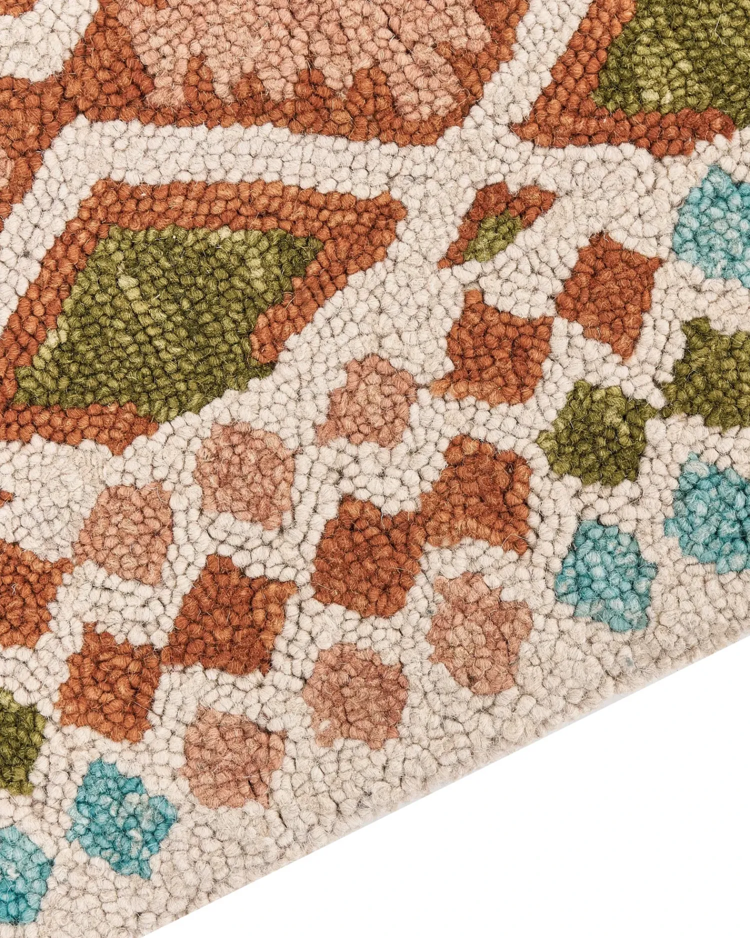 Best Beliani Tappeto ERMENEK Multicolore 160 x 230 cm Lana Beige Blu Marrone Verde Multicolore