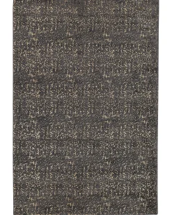New Beliani Tappeto ESEL Oro Viscosa Oro Grigio
