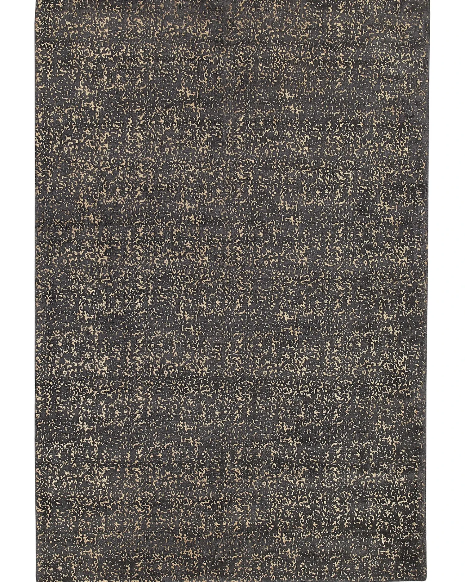 New Beliani Tappeto ESEL Oro Viscosa Oro Grigio