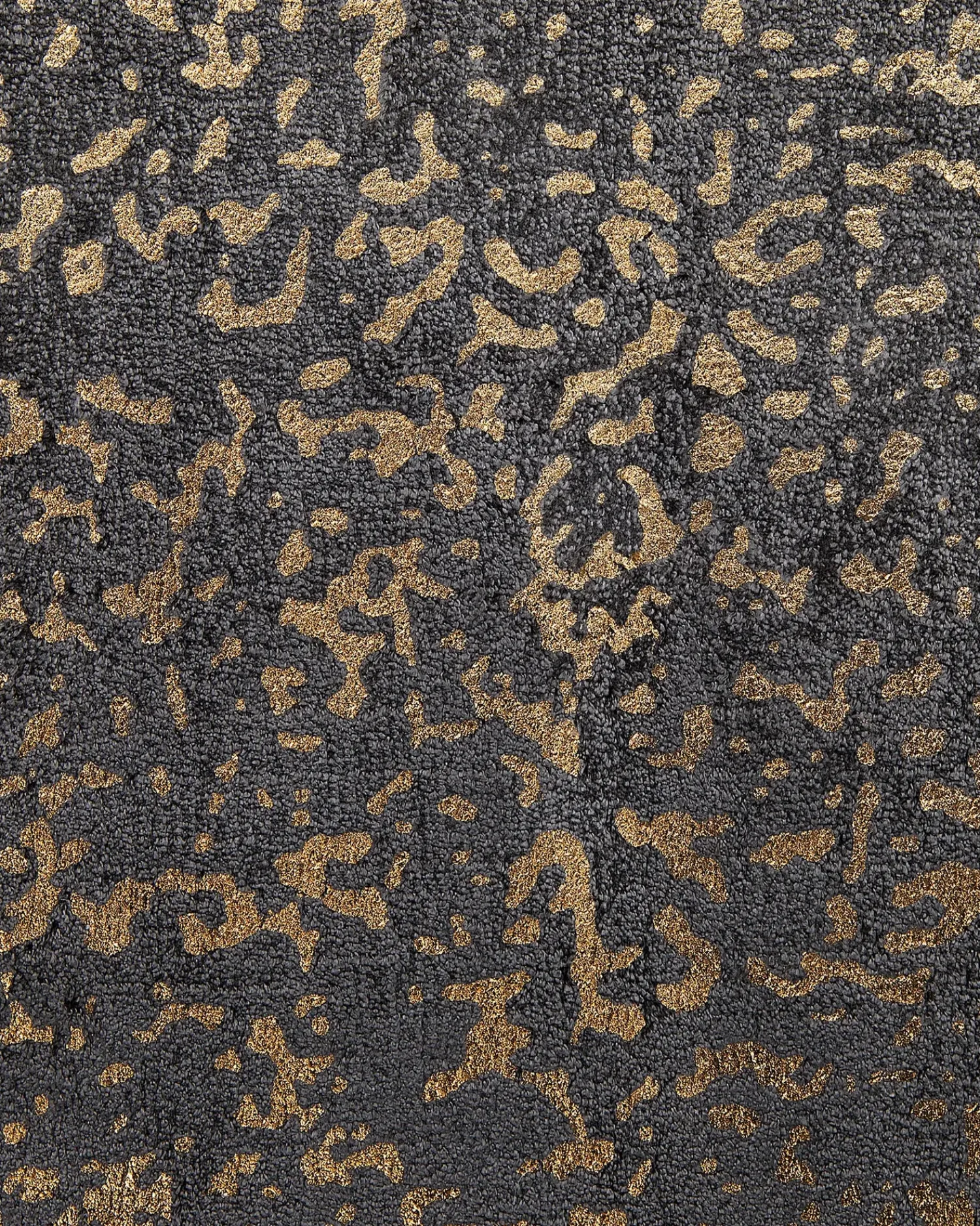 New Beliani Tappeto ESEL Oro Viscosa Oro Grigio