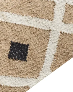 Clearance Beliani Tappeto ESENCIK Beige Iuta Beige Nero