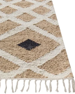Clearance Beliani Tappeto ESENCIK Beige Iuta Beige Nero