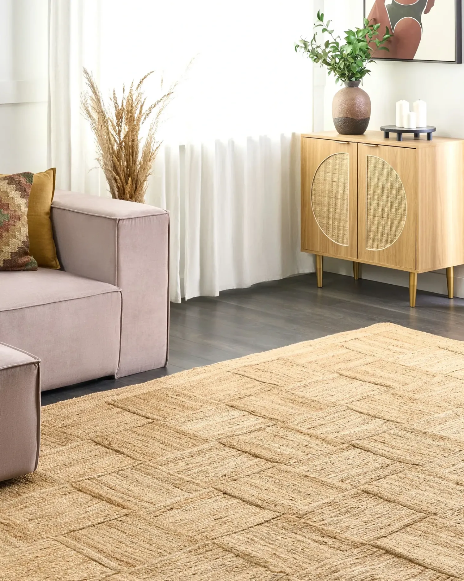 Clearance Beliani Tappeto ESENTEPE Iuta Beige