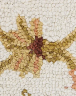 Beliani Tappeto EZINE Beige Lana Beige Marrone Verde