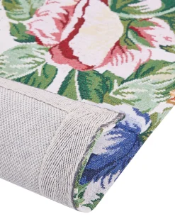 Hot Beliani Tappeto FARWAN Multicolore Cotone Blu Rosso Verde Multicolore