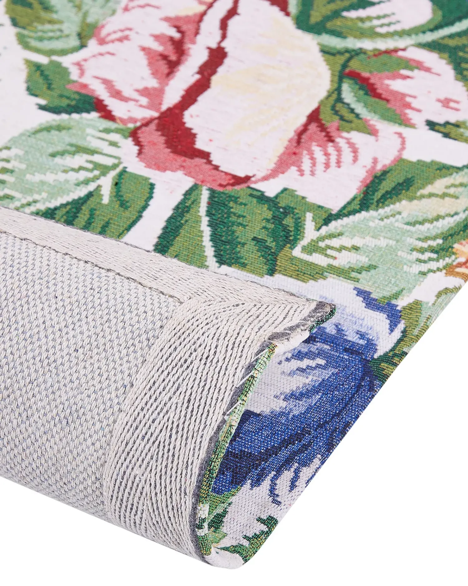 Hot Beliani Tappeto FARWAN Multicolore Cotone Blu Rosso Verde Multicolore