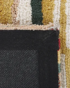 New Beliani Tappeto FATSA Multicolore 140 x 200 cm Beige Marrone Rosso Multicolore