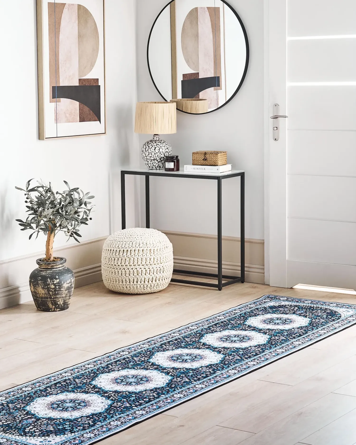 Sale Beliani Tappeto GEDIZ Blu Blu Nero