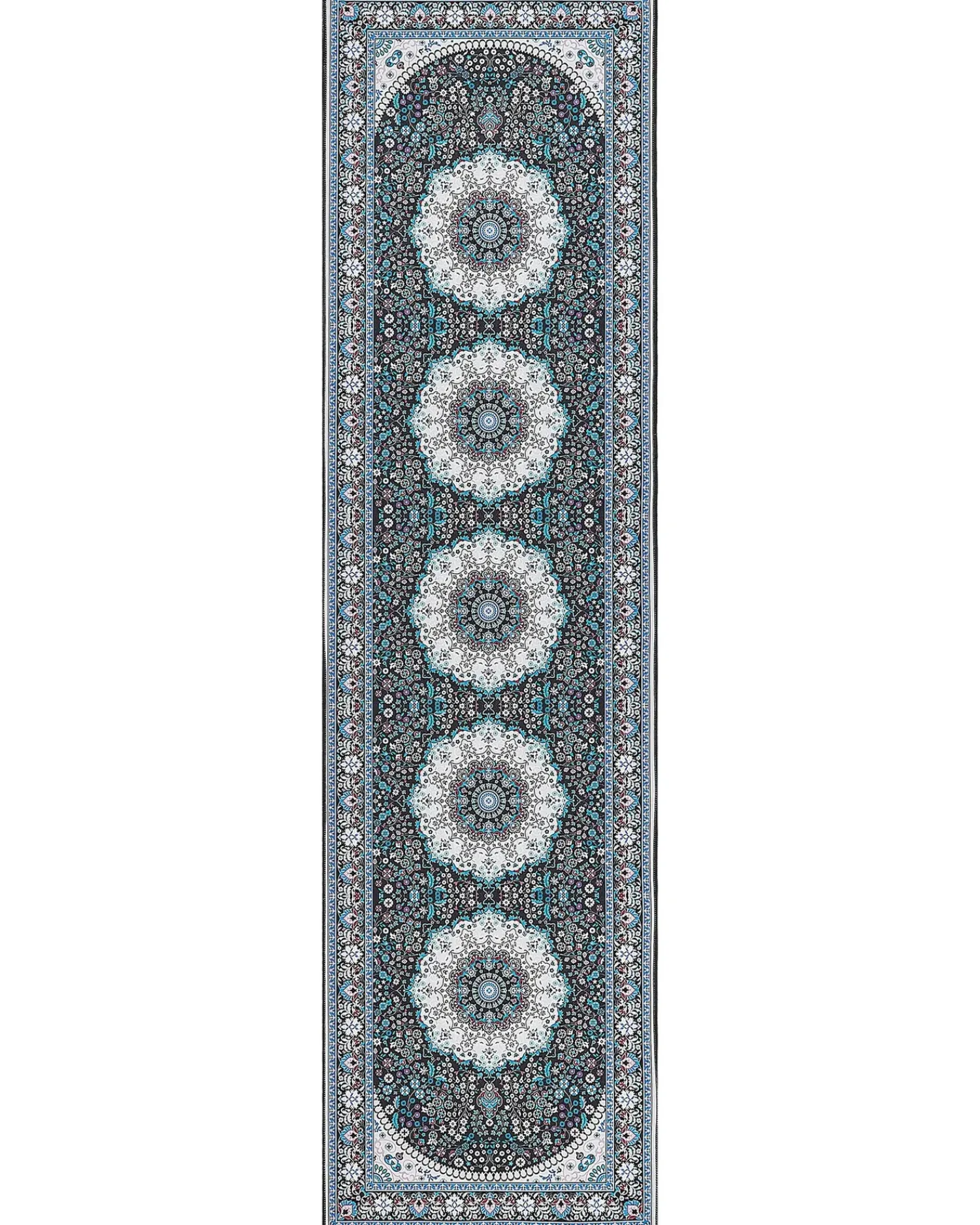 Sale Beliani Tappeto GEDIZ Blu Blu Nero