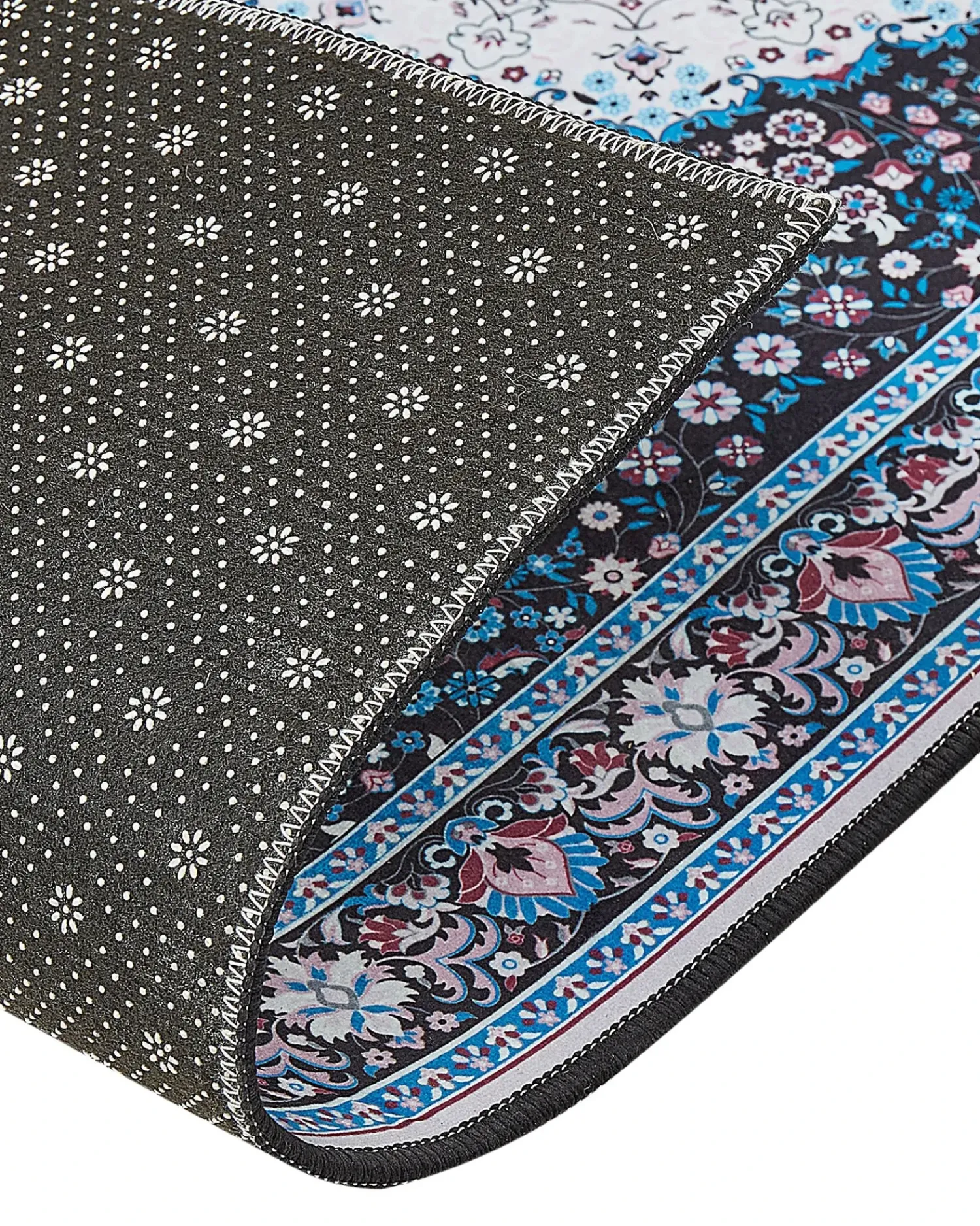 Sale Beliani Tappeto GEDIZ Blu Blu Nero