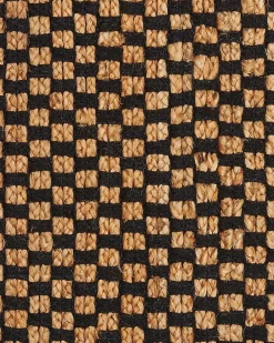 New Beliani Tappeto GERCE Nero Iuta Beige Nero
