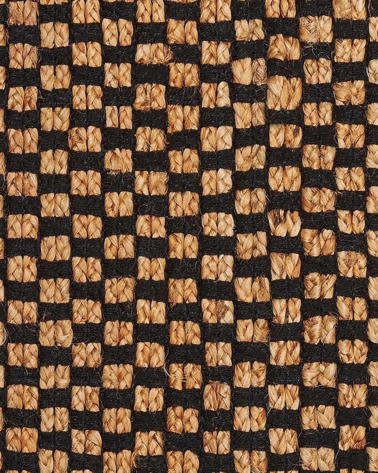 New Beliani Tappeto GERCE Nero Iuta Beige Nero