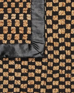 New Beliani Tappeto GERCE Nero Iuta Beige Nero