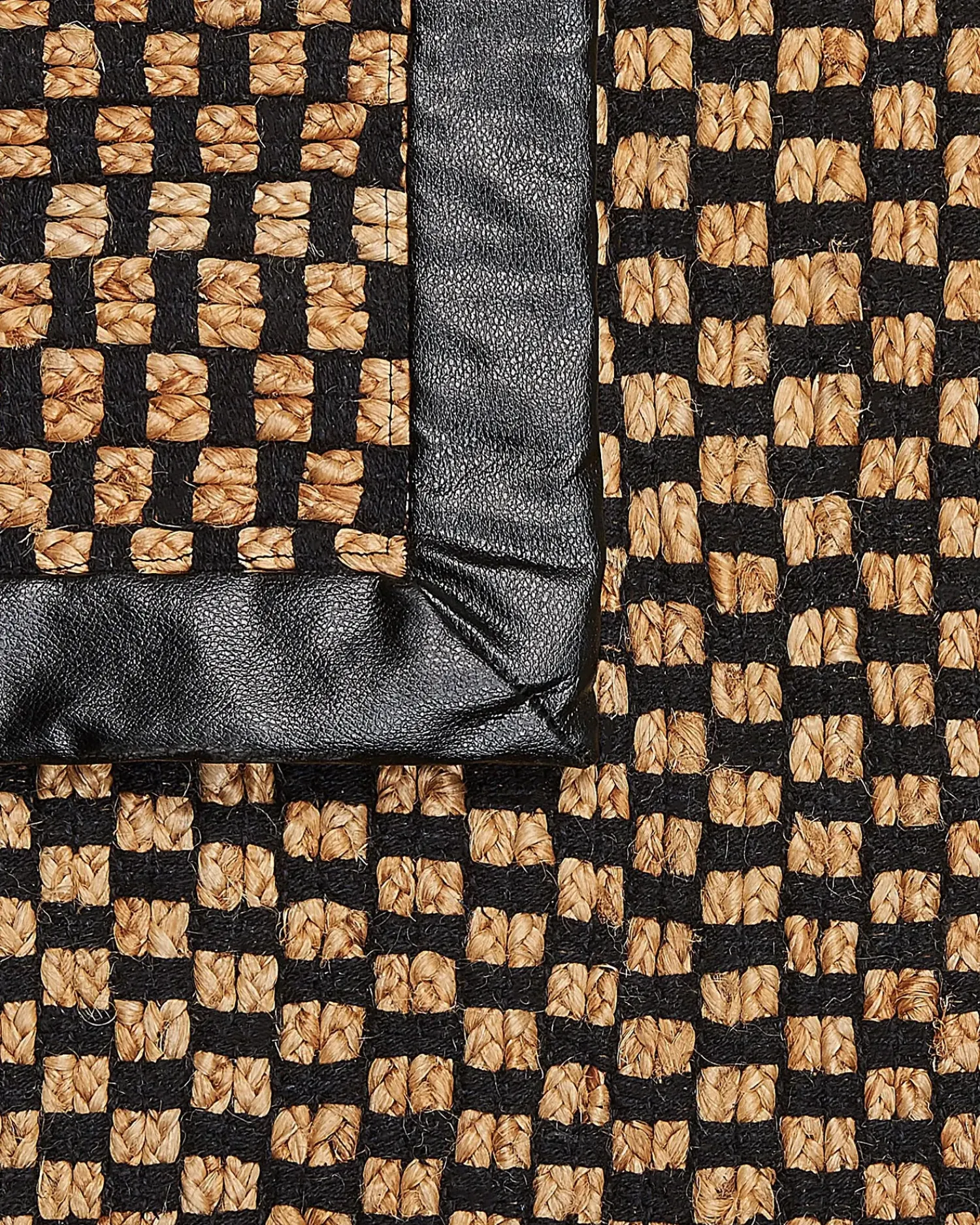 New Beliani Tappeto GERCE Nero Iuta Beige Nero