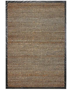 New Beliani Tappeto GERCE Nero Iuta Beige Nero