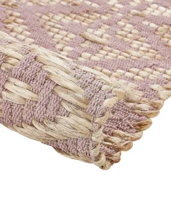 Sale Beliani Tappeto GERZE Rosa Cotone Beige Rosa
