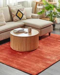 Clearance Beliani Tappeto GESI II Viscosa Arancione