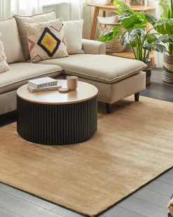 Outlet Beliani Tappeto GESI II sabbia Viscosa Beige