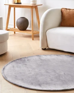 Beliani Tappeto GESI II chiaro Viscosa Grigio