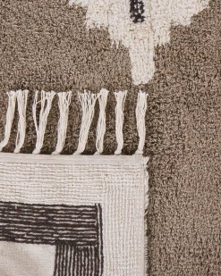 Discount Beliani Tappeto GEYVE Beige Cotone Beige Marrone